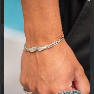 Sterling Silver Wing Design Bracelet